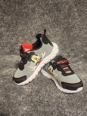 Disney Mickey Mouse Grey, Black & Red Kids Sneakers